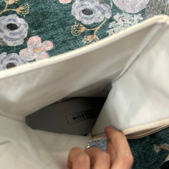 Miista Cass Boots 40 Cream White Patent Leather Block Heel Square Toe High Tall - Picture 9 of 16